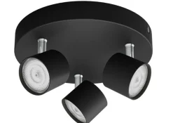 Philips myLiving star rund taklampe 3x4,5W 2700 Kelvin dimbar - Svart
