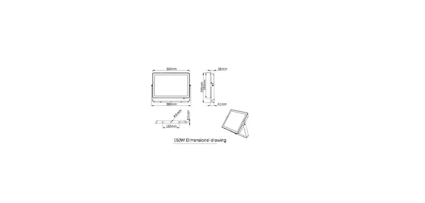 Philips ProjectLine lyskaster utendørs 150W 4000K IP65 - Svart