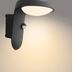 Philips Tyla vegglampe 1,2W 3000 Kelvin IP44 solcelledrevet med dag/natt og bevegelses sensor