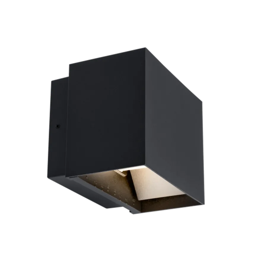 Plaza vegglampe utendørs opp/ned 10W IP65 3000 Kelvin - Svart