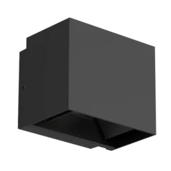 Plaza vegglampe utendørs opp/ned 10W IP65 3000 Kelvin - Svart