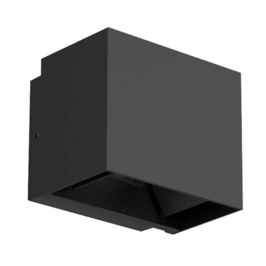 Plaza vegglampe utendørs opp/ned 10W IP65 3000 Kelvin - Svart