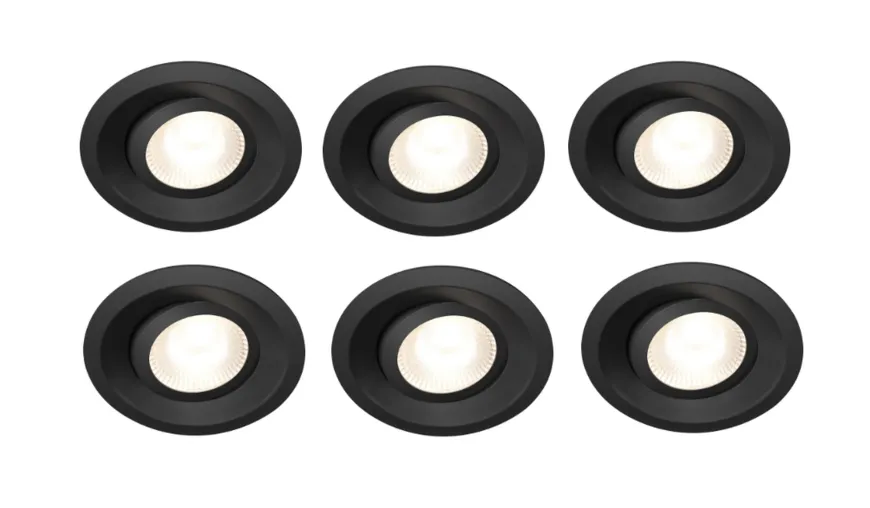 Plejd smart tilt lavtbyggende spot / downlight 2200-4000K IP44 8W RA90 - 6 pakning