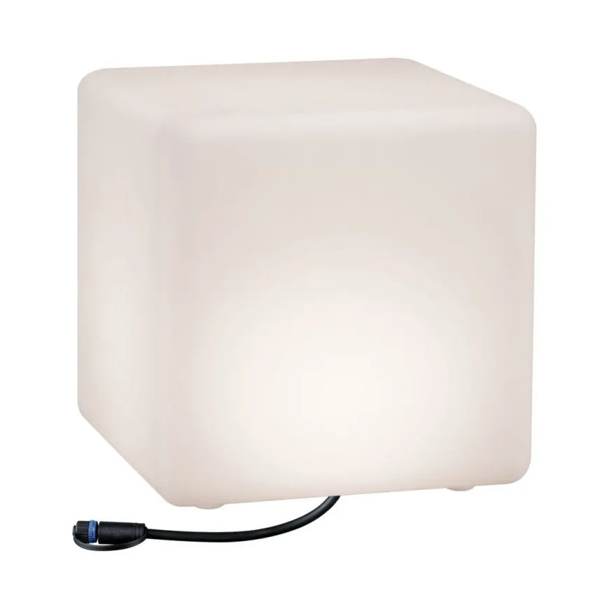 Plug & Shine Cube 30x30 cm 6,5W 3000 Kelvin IP67 - Med jordspyd