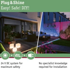 Plug & Shine innfelt lysstang 8W 3000 Kelvin IP67