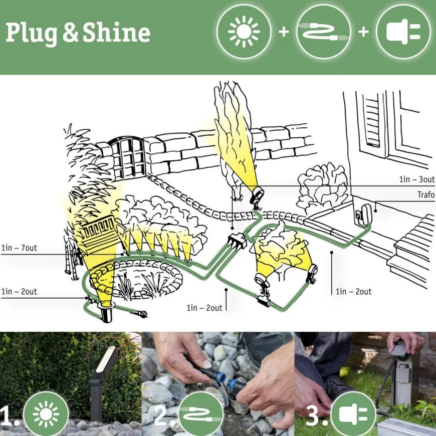 Plug & Shine Pike spot med spyd 2,2W 3000 Kelvin IP65