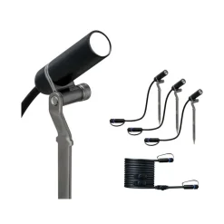 Plug & Shine Platini spot med spyd 2W 3000 Kelvin IP65 - 3 pakning