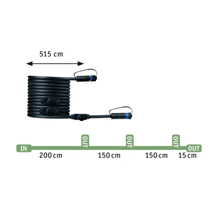 Plug & Shine Sting spot med spyd 6,4W 3000 Kelvin IP67 - 3 pakning startsett