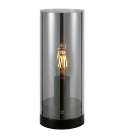 Post bordlampe 12 - Svart/Røykfarget