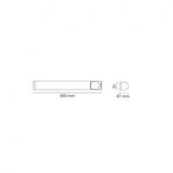 Prelude baderomslampe m/stikk 16W LED 2700K
