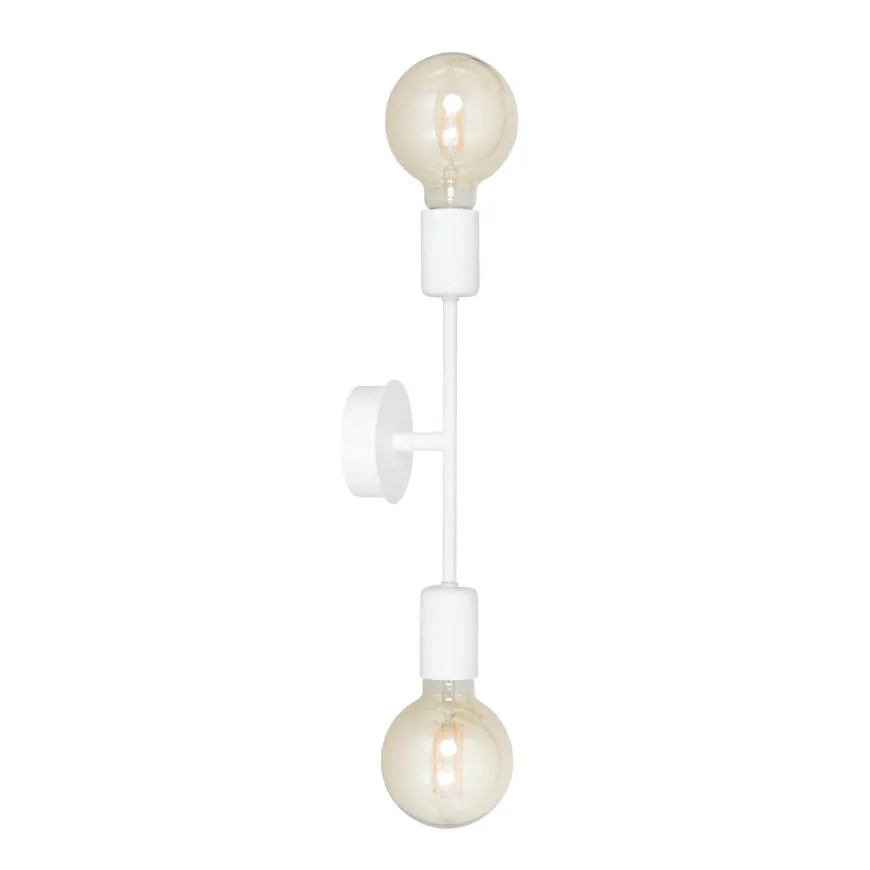 Proton vegglampe 2 lys - Hvit