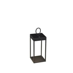 Ravello lanterne 30 cm oppladbar IP54 utendørs - Svart
