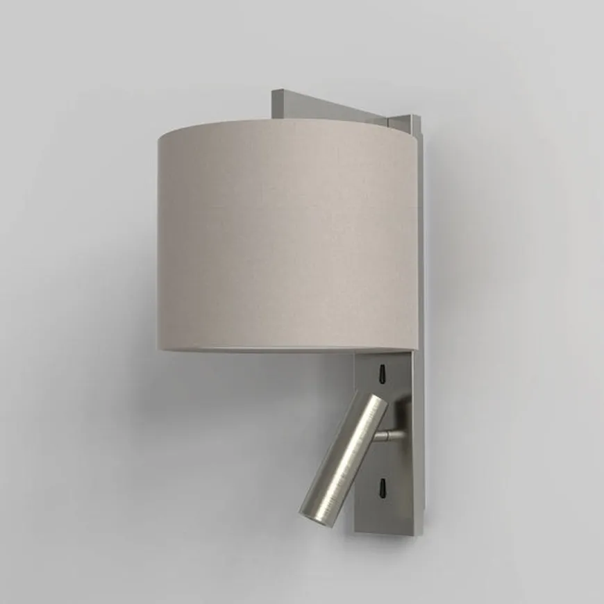 Ravello LED Reader vegglampe rund skjerm