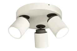 Rollo rund taklampe 3 spotter - Hvit/Svart