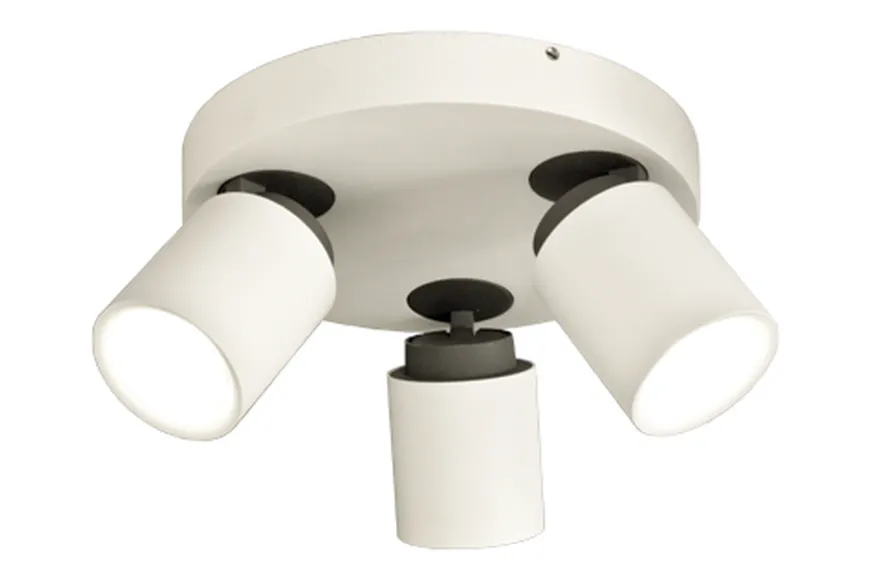 Rollo rund taklampe 3 spotter - Hvit/Svart