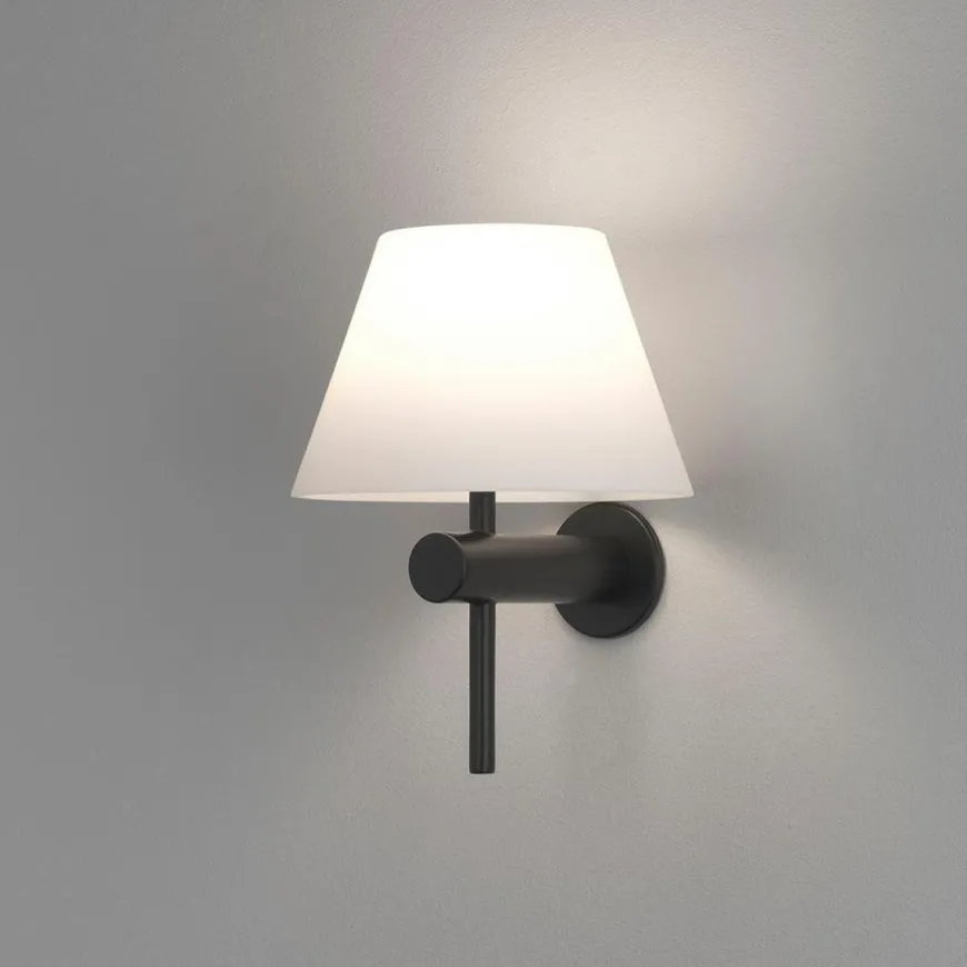 Roma vegglampe IP44 - Matt Svart