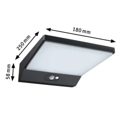 Ronas vegglampe utendørs 5W 3000 Kelvin m/bevegelses sensor - Solcelle