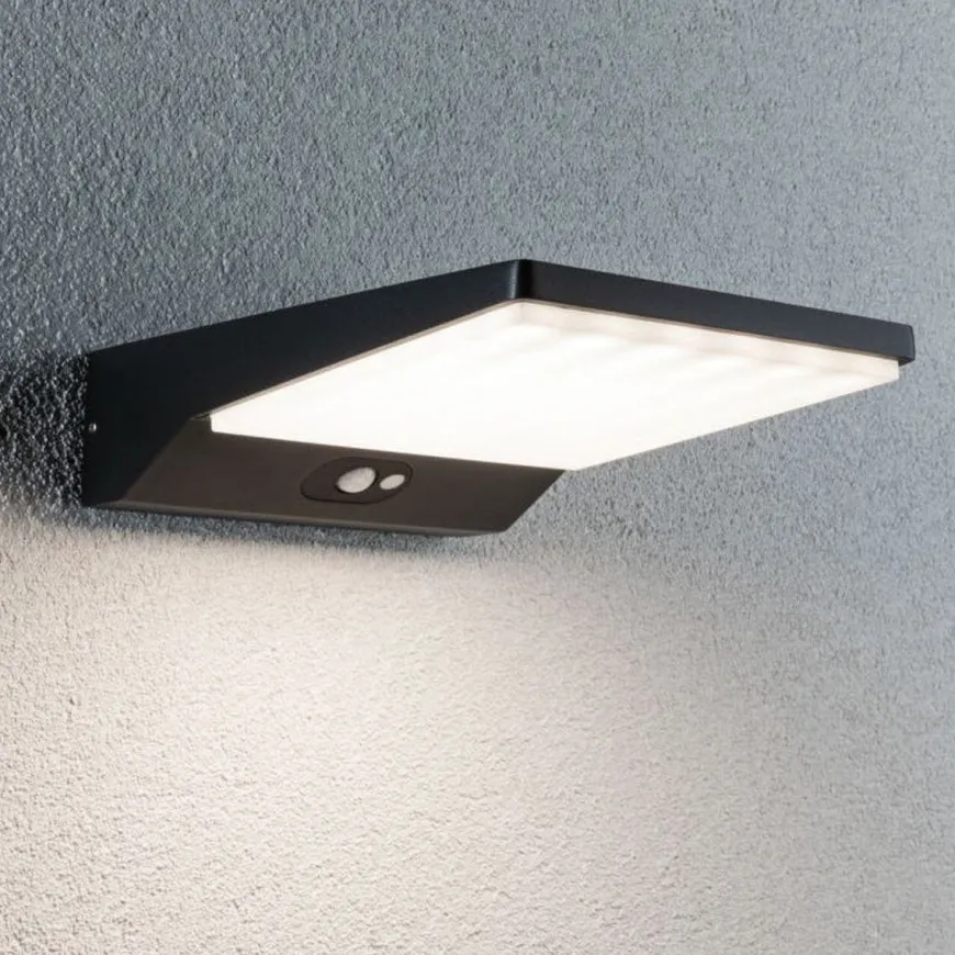 Ronas vegglampe utendørs 5W 3000 Kelvin m/bevegelses sensor - Solcelle