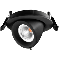 Sargas Rotatable lavtbyggende downlight 8W 2700K Dimbar IP20 - Svart
