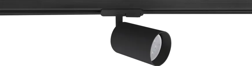 Secco spotskinne 3 spotter 1 meter - Svart