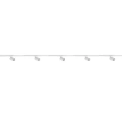Secco spotskinne 5 spotter 2 meter - Pure white