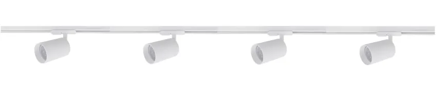 Secco spotskinne 4 spotter 2 meter - Pure white