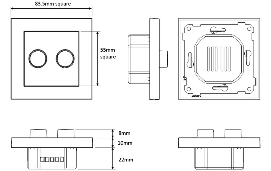 SG LEDDim dobbel dimmer - 2x100W - Hvit