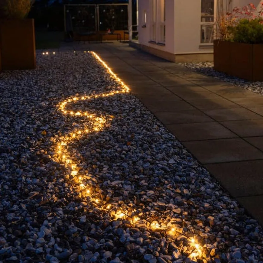 ShineLine 200 amber micro led slynge 20 meter IP44 - Utendørs