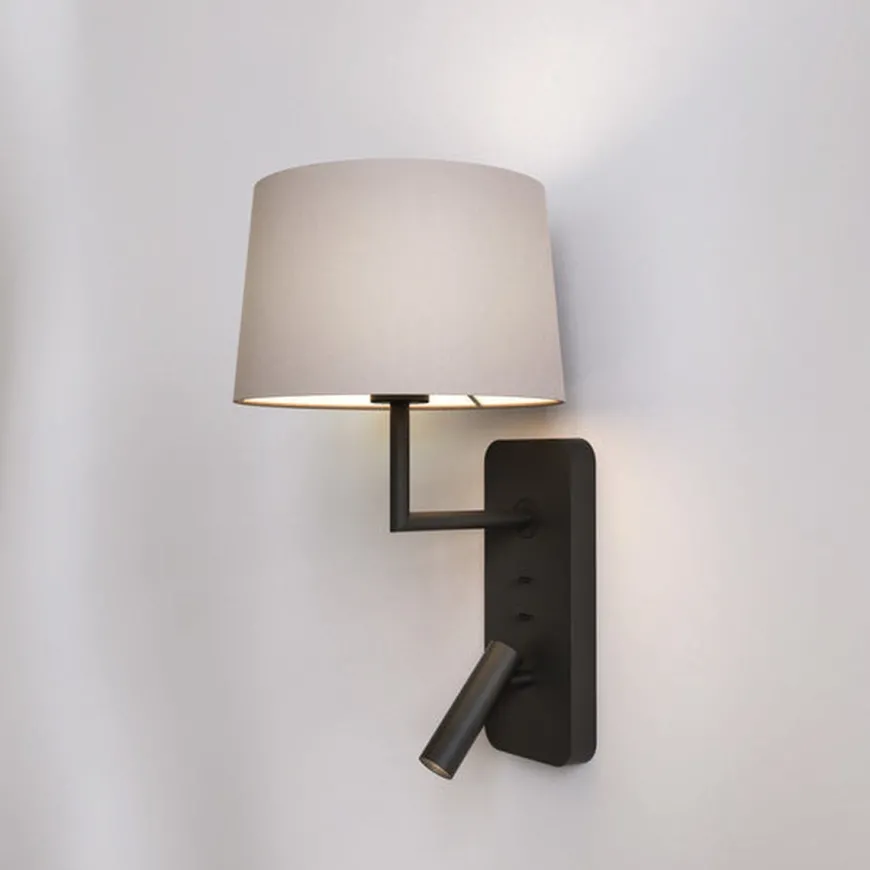 Side by Side Grande vegglampe m/USB