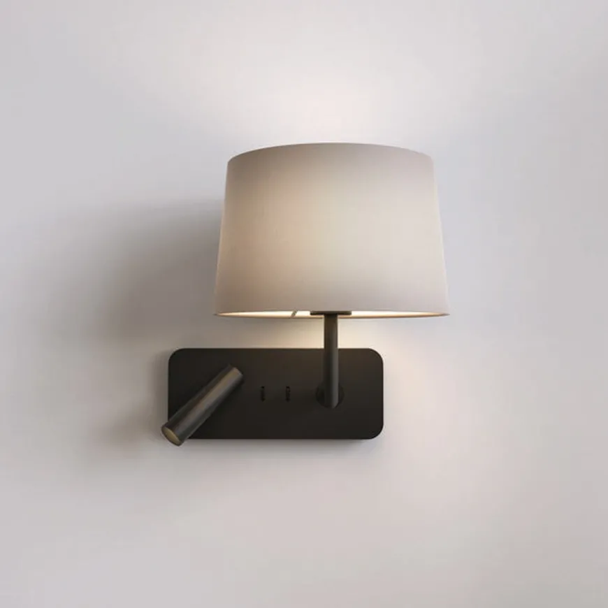 Side by Side Grande vegglampe m/USB