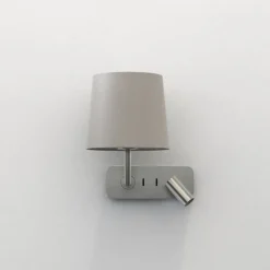 Side by Side vegglampe med skjerm