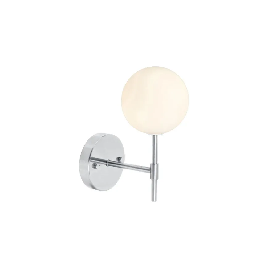Sigma vegglampe IP23 - Krom/Opal