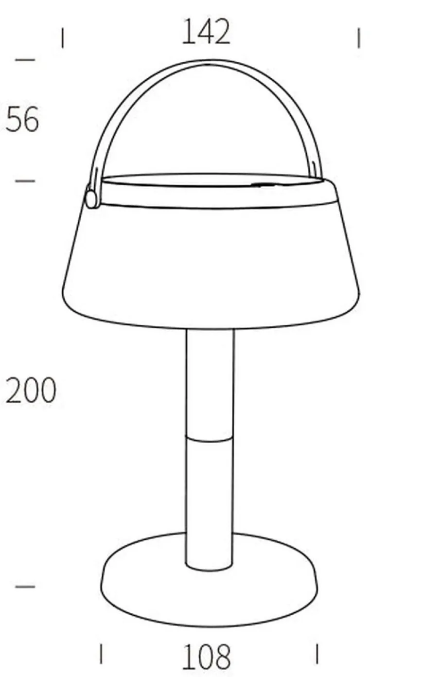 Solar bordlampe 2,2W 2700 Kelvin IP44 utendørs med solcelle