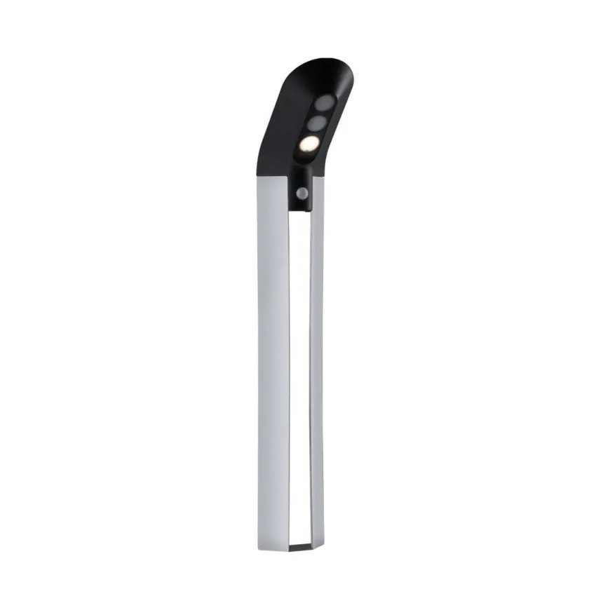 Solar LED pullert 1,22W 3000 Kelvin m/bevegelses sensor IP44 - Solcelle