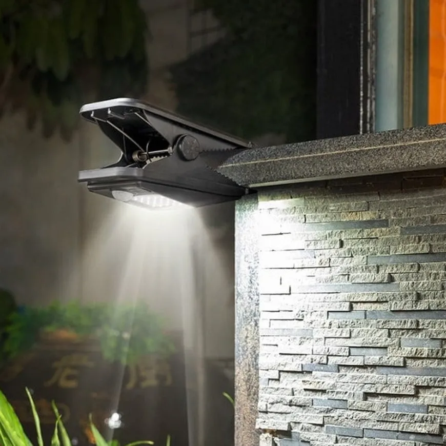 Solar Sensor clips vegglampe utendørs 4W 3000K IP65 - Solcelle