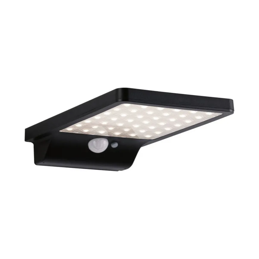 Solveig vegglampe utendørs 4,8W 3000 Kelvin m/bevegelses sensor - Solcelle