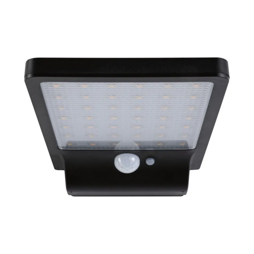 Solveig vegglampe utendørs 4,8W 3000 Kelvin m/bevegelses sensor - Solcelle