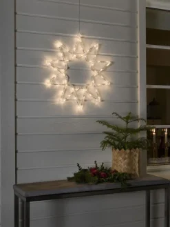 Stjerne med 60 varmhvite LED 58 cm IP44 utendørs