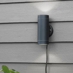 Sylinder vegglampe Svart - Garden 24 - Svart