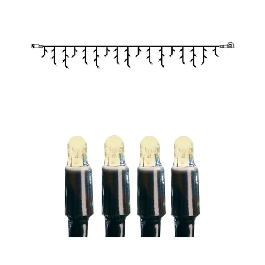 System led istappslynge 3 meter 50 lys varmhvit - Svart