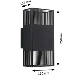 Tharin vegglampe opp/ned 2 x 3,7W 3000 Kelvin IP44
