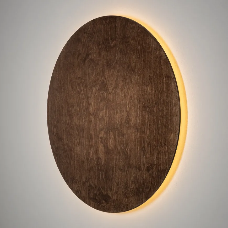 Timber rund vegglampe 75 cm 22W 3000 Kelvin