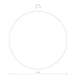 Timber rund vegglampe 75 cm 22W 3000 Kelvin