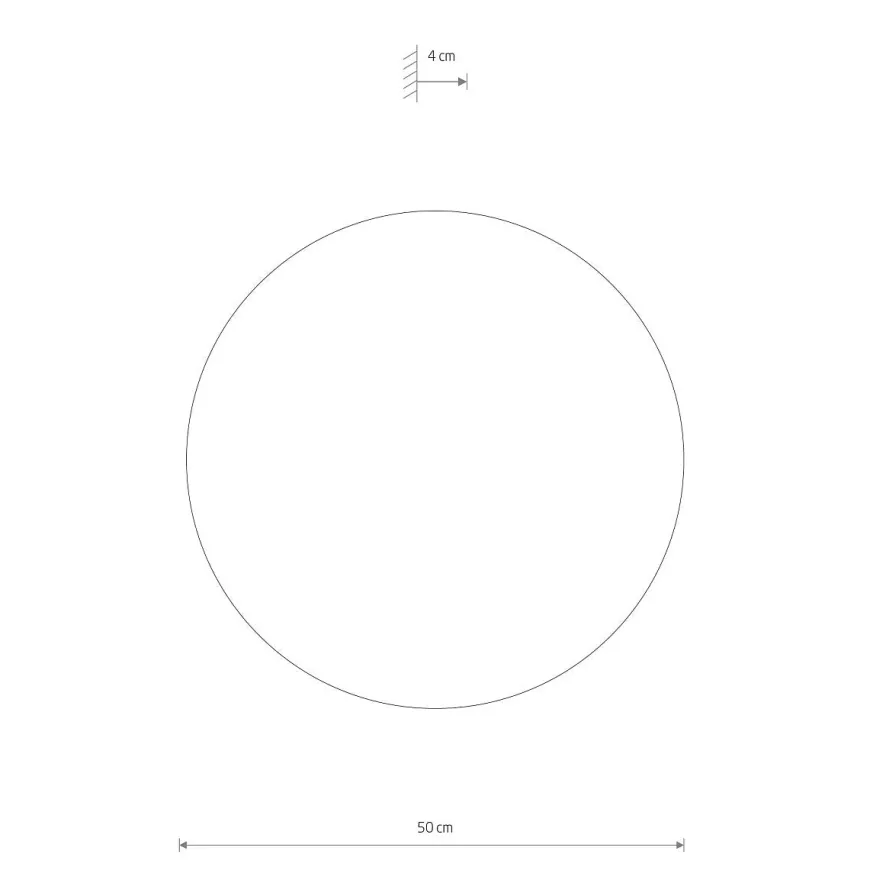 Timber rund vegglampe 50 cm 16W 3000 Kelvin