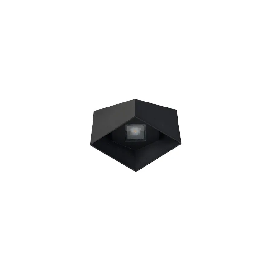 Triangles vegglampe opp/ned lys utendørs IP54 2x5W 3000K - Svart