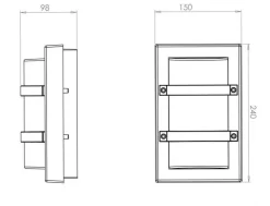 Trio mini utelampe E27