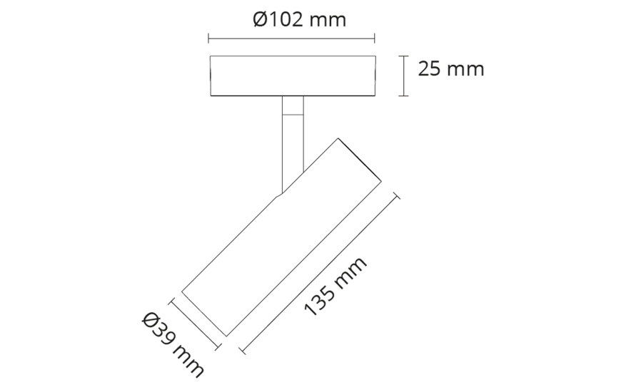 Tube Micro S takspot 7W 2000-2800K dim to warm
