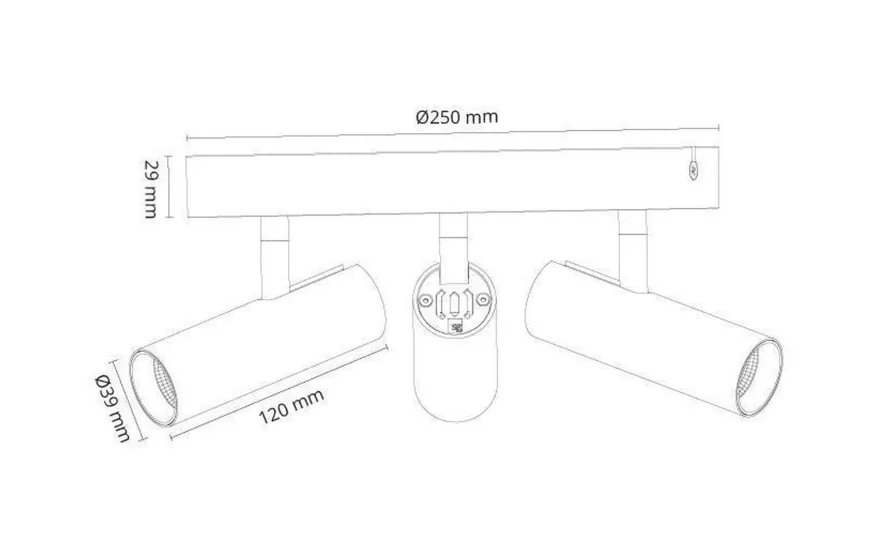 Tube Micro Trio taklampe 2700K dimbar