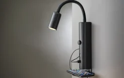 Tube vegglampe med USB 3000K dimbar