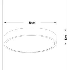 Unar taklampe Ø30cm 3 step dim